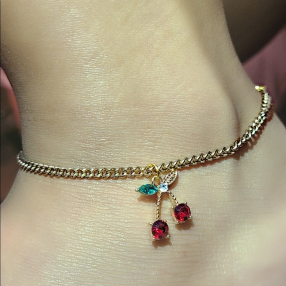 Cherry anklet